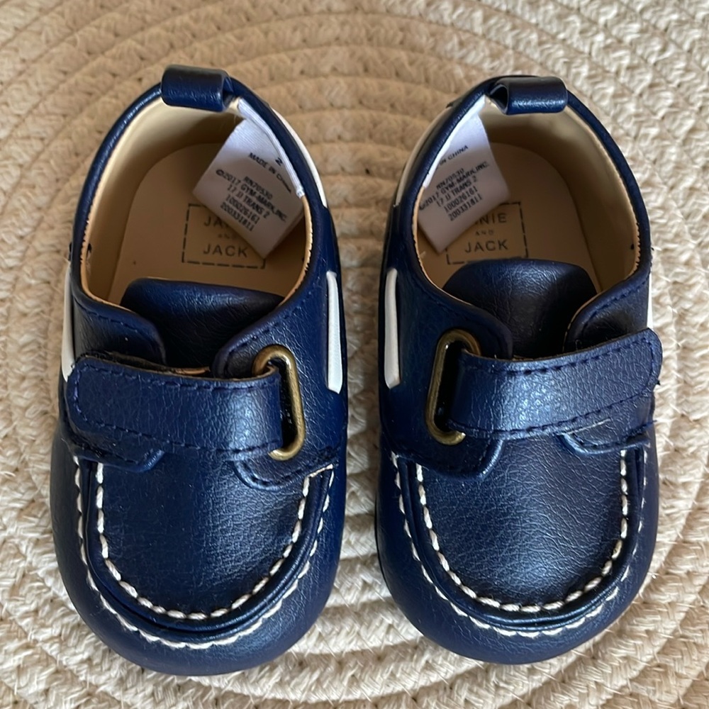 NEW Baby Boys Janie & Jack Navy Shoes Size 2
